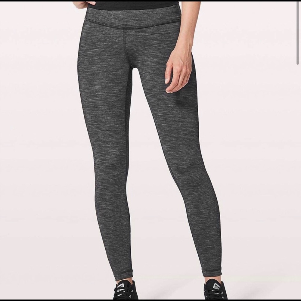 Wunder Under heathered grey 7/8 HR leggings size 4